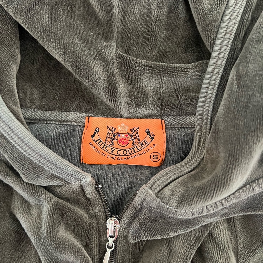 Juicy Couture Luxe Velour Zip Up Hoodie